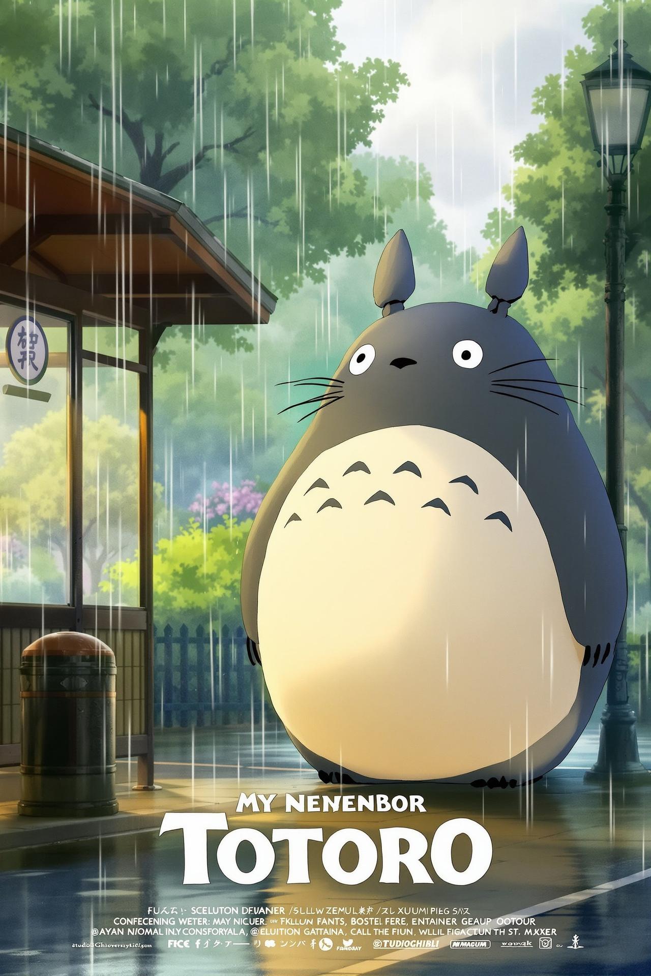 《龙猫》电影海报 - My Neighbor Totoro